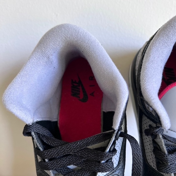 Nike Air Jordan 3 Retro OG BG Black Cement Sneaker Size 6Y or Women's 8 #B1232A - Picture 8 of 11